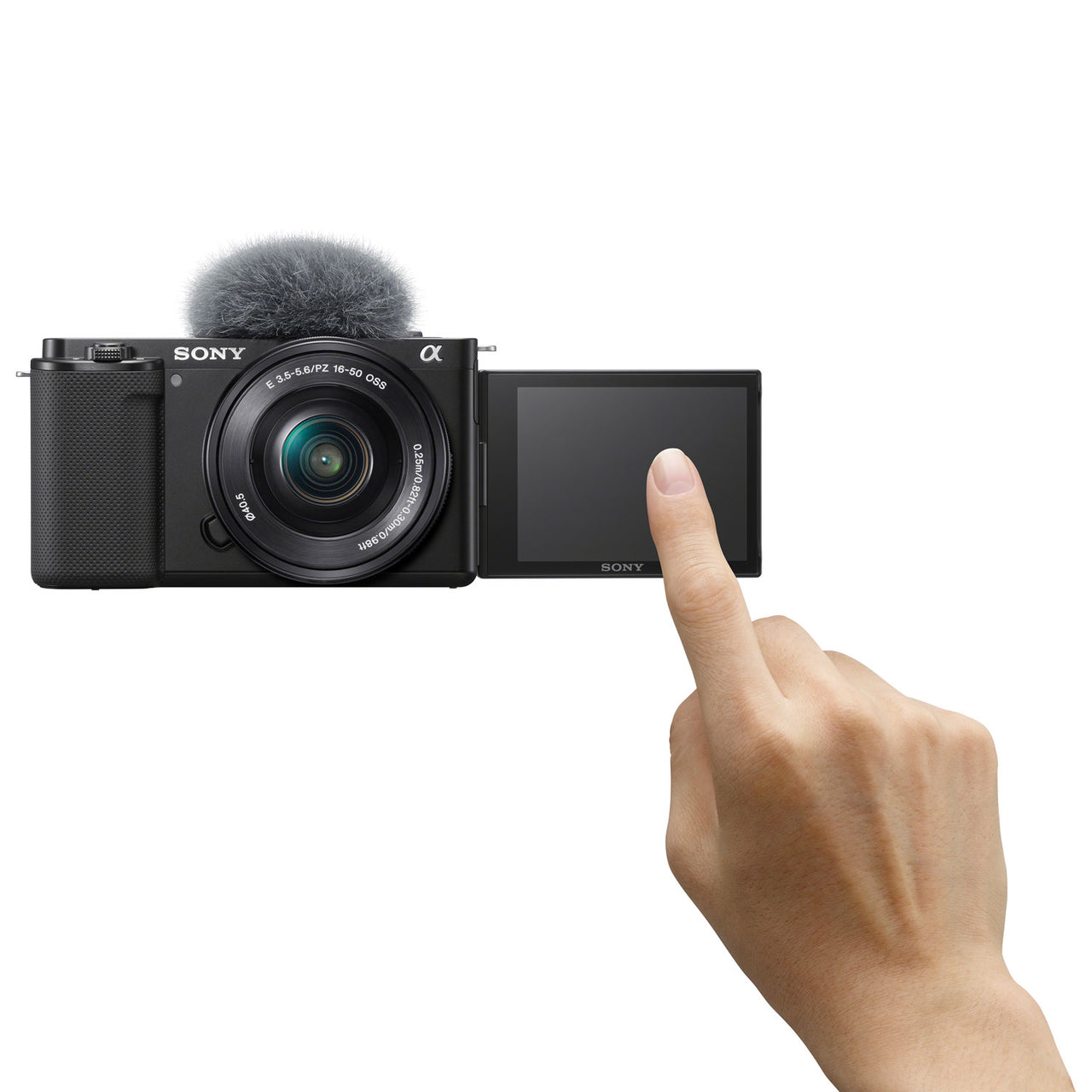 Sony Alpha ZV-E10 APS-C Interchangeable Lens Mirrorless Vlog Camera with 16-50mm Lens Kit - Black