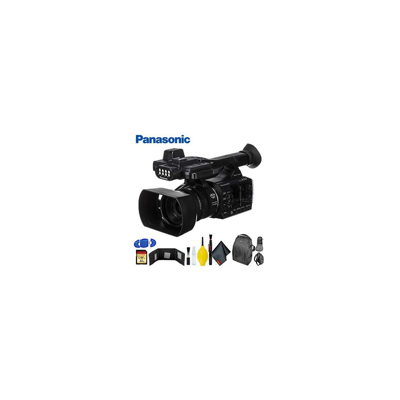 Panasonic AG-AC30 Full HD Camcorder with Touch Panel LCD Screen & Built-in LED Light - Deluxe Bundle