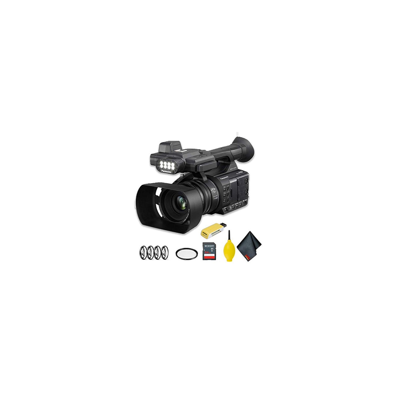 Panasonic AG-AC30 Full HD Camcorder with Touch Panel LCD Viewscreen and Built-in LED Light Standard Accessory Bundle w/U